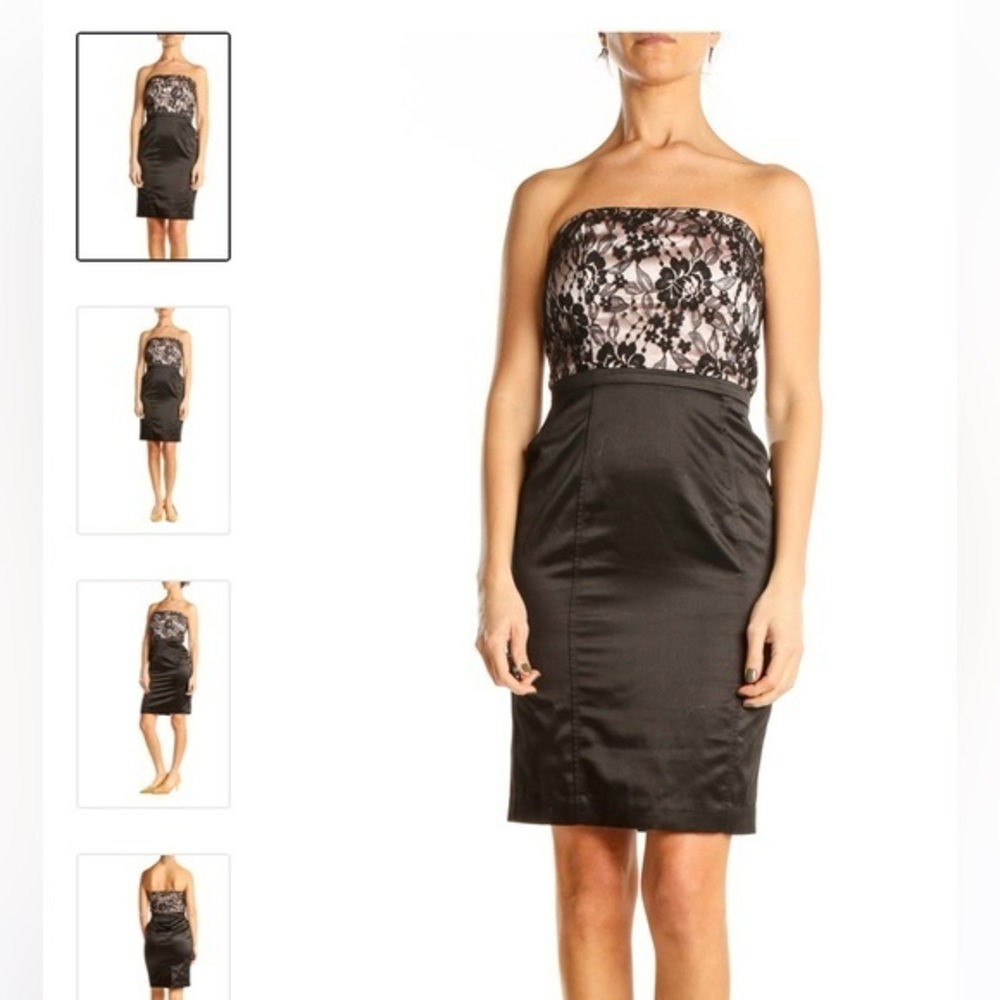 White House Black Market Strapless Lace Dress